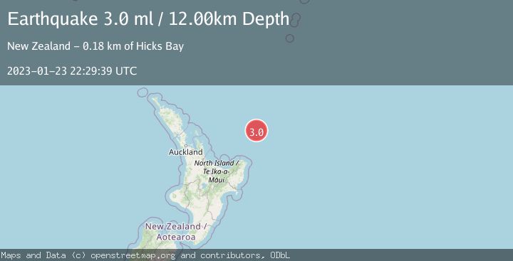 Map of OFF E. COAST OF N. ISLAND, N.Z.