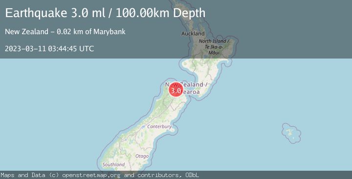 Map of SOUTH ISLAND OF NEW ZEALAND