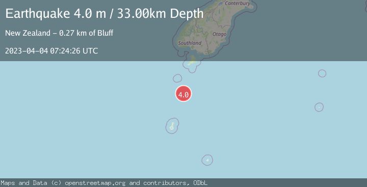 Map of OFF W. COAST OF S. ISLAND, N.Z.
