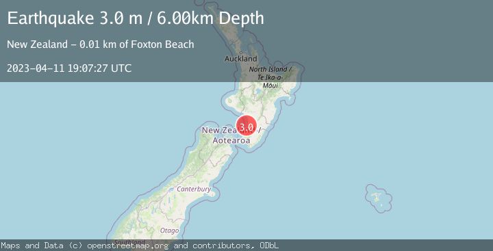 Map of NORTH ISLAND OF NEW ZEALAND