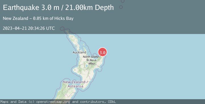 Map of OFF E. COAST OF N. ISLAND, N.Z.