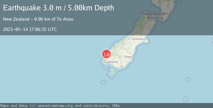 Map of SOUTH ISLAND OF NEW ZEALAND