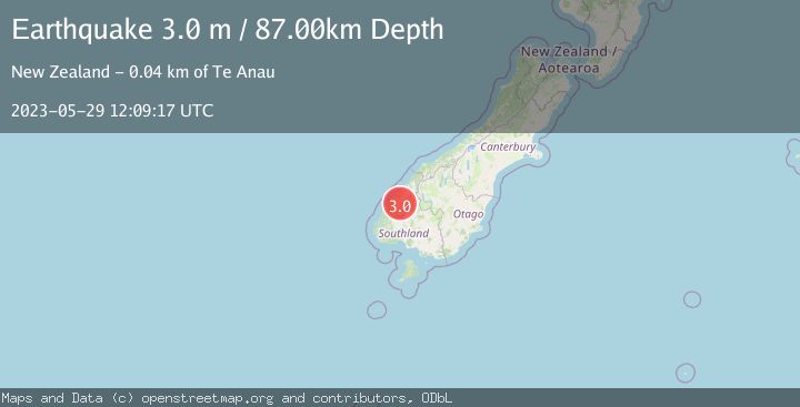 Map of SOUTH ISLAND OF NEW ZEALAND