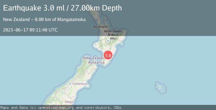 Map of NORTH ISLAND OF NEW ZEALAND