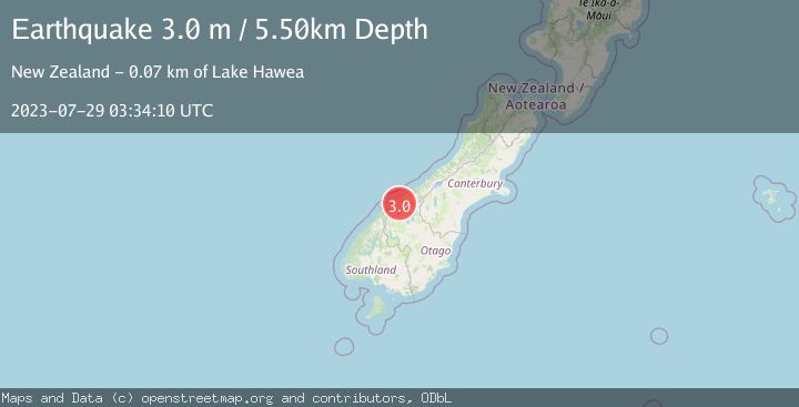 Map of SOUTH ISLAND OF NEW ZEALAND