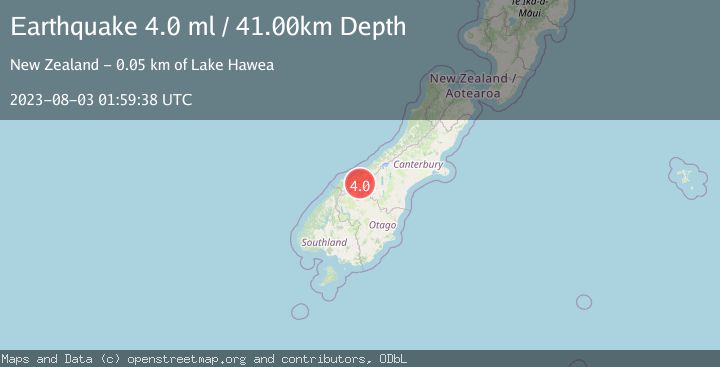 Map of SOUTH ISLAND OF NEW ZEALAND