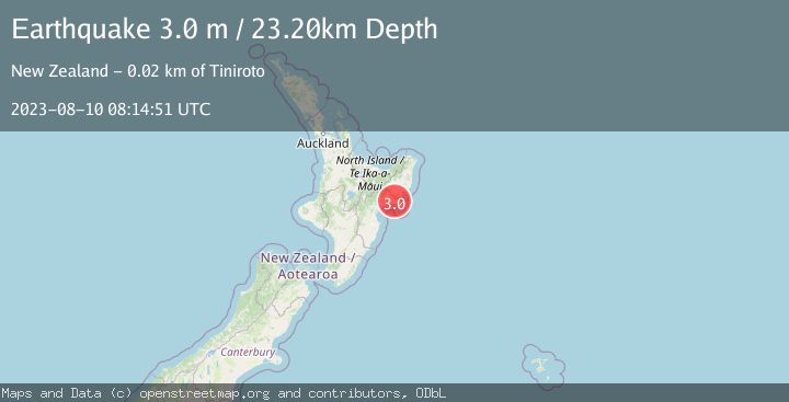 Map of NORTH ISLAND OF NEW ZEALAND