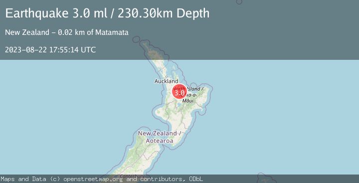 Map of NORTH ISLAND OF NEW ZEALAND