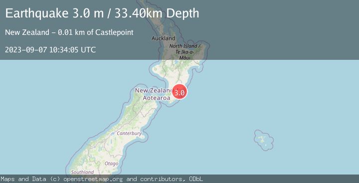 Map of NORTH ISLAND OF NEW ZEALAND