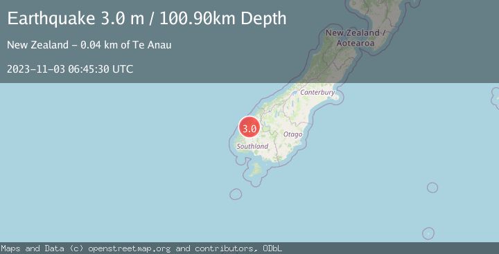 Map of SOUTH ISLAND OF NEW ZEALAND