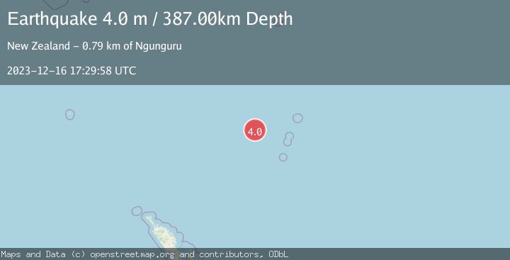 Map of KERMADEC ISLANDS REGION