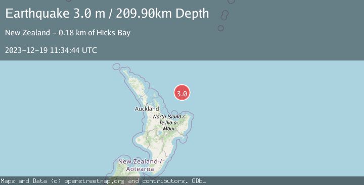 Map of OFF E. COAST OF N. ISLAND, N.Z.