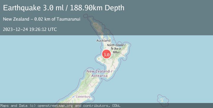 Map of NORTH ISLAND OF NEW ZEALAND