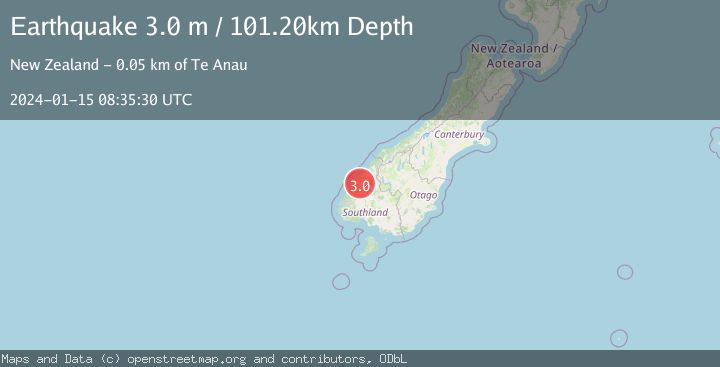 Map of SOUTH ISLAND OF NEW ZEALAND