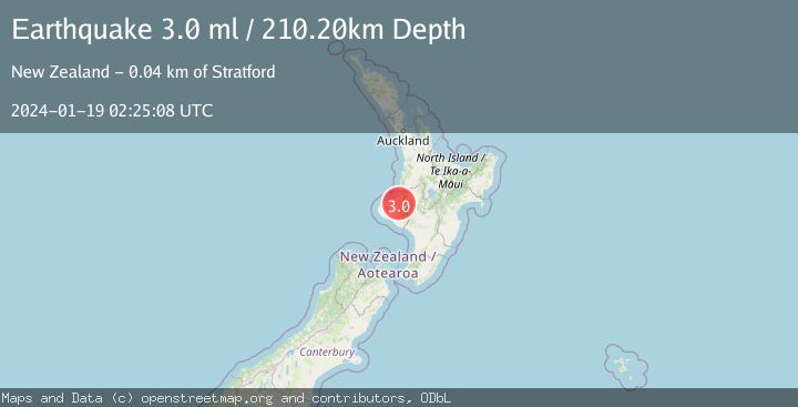 Map of NORTH ISLAND OF NEW ZEALAND