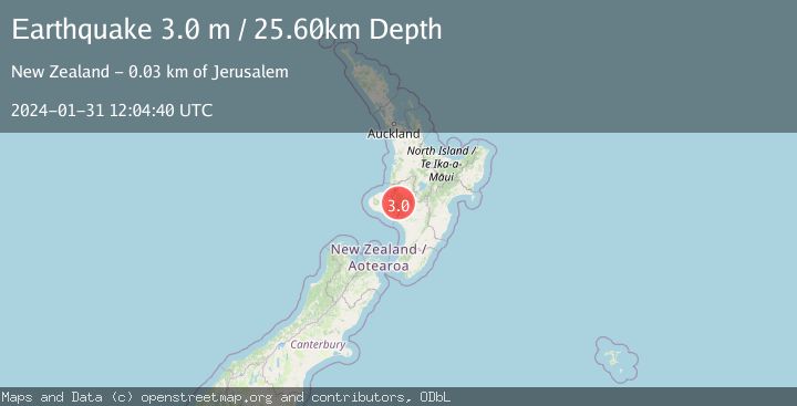 Map of NORTH ISLAND OF NEW ZEALAND