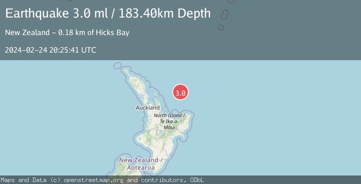 Map of OFF E. COAST OF N. ISLAND, N.Z.
