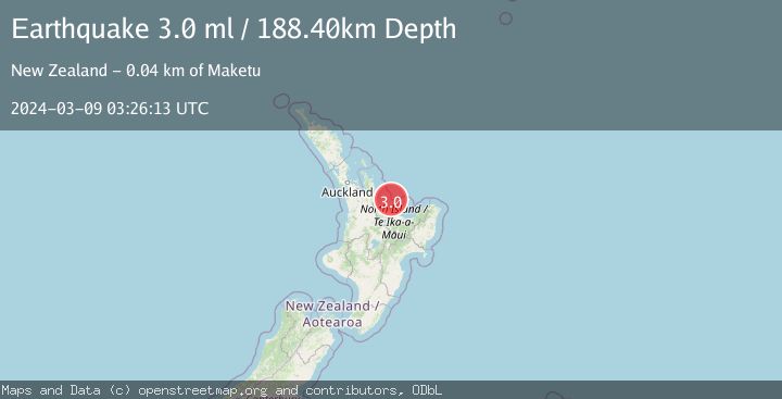 Map of NORTH ISLAND OF NEW ZEALAND