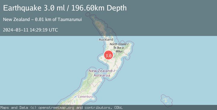 Map of NORTH ISLAND OF NEW ZEALAND