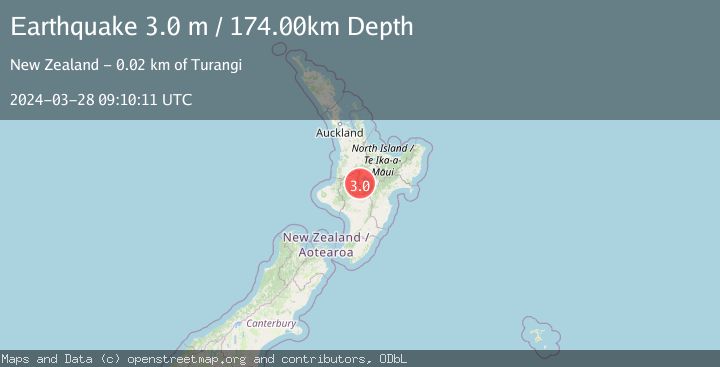 Map of NORTH ISLAND OF NEW ZEALAND