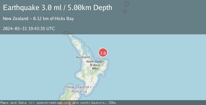 Map of OFF E. COAST OF N. ISLAND, N.Z.