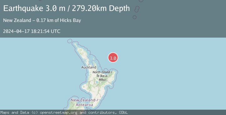 Map of OFF E. COAST OF N. ISLAND, N.Z.