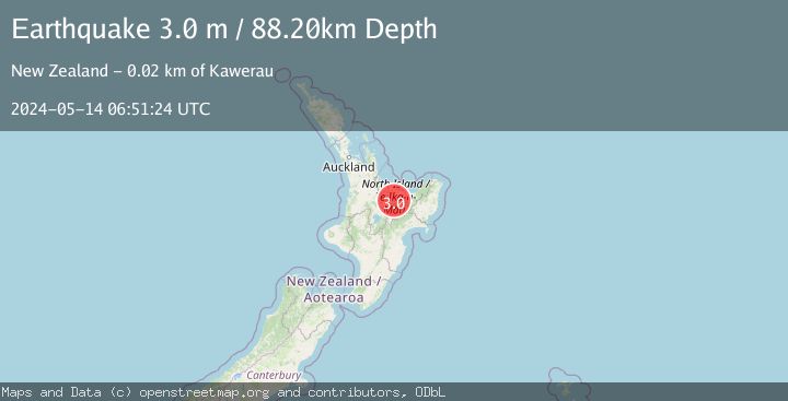 Map of NORTH ISLAND OF NEW ZEALAND