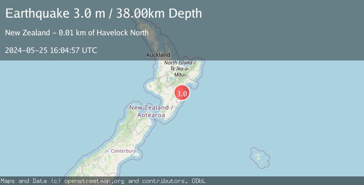 Map of NORTH ISLAND OF NEW ZEALAND