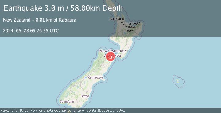 Map of SOUTH ISLAND OF NEW ZEALAND