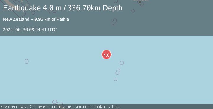 Map of KERMADEC ISLANDS REGION