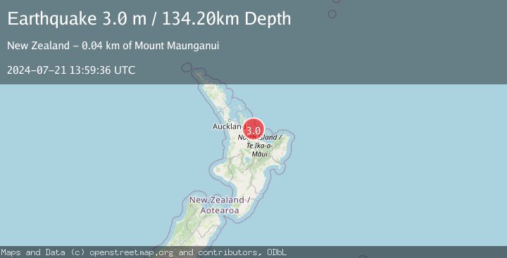 Map of NORTH ISLAND OF NEW ZEALAND