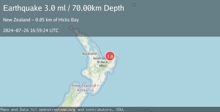 Map of OFF E. COAST OF N. ISLAND, N.Z.