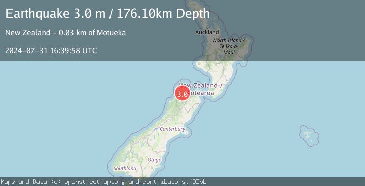 Map of SOUTH ISLAND OF NEW ZEALAND