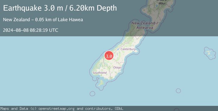 Map of SOUTH ISLAND OF NEW ZEALAND