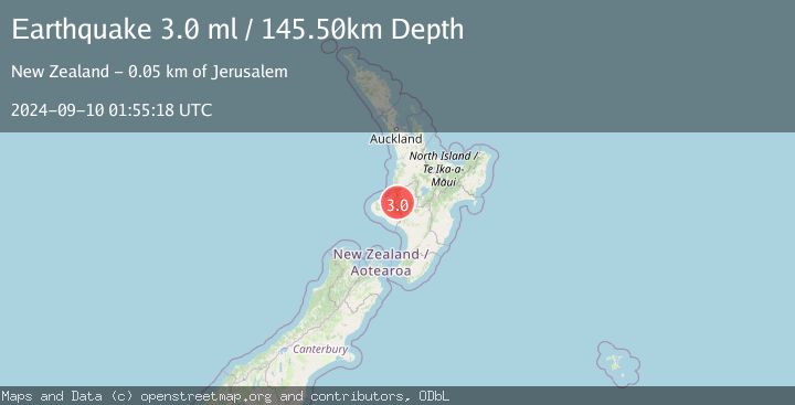 Map of NORTH ISLAND OF NEW ZEALAND