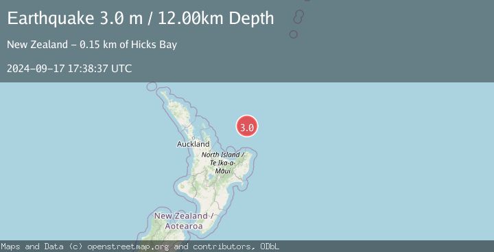Map of OFF E. COAST OF N. ISLAND, N.Z.