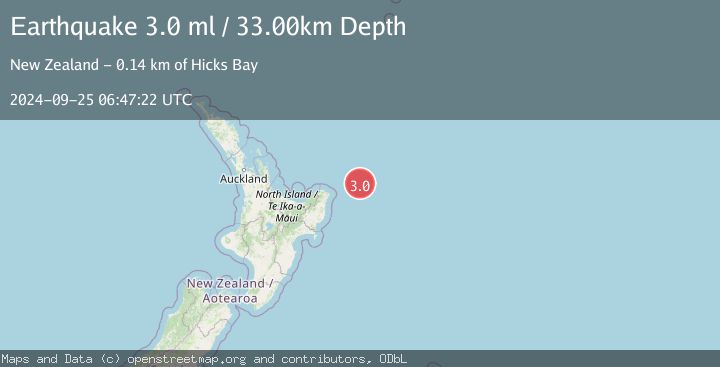 Map of OFF E. COAST OF N. ISLAND, N.Z.