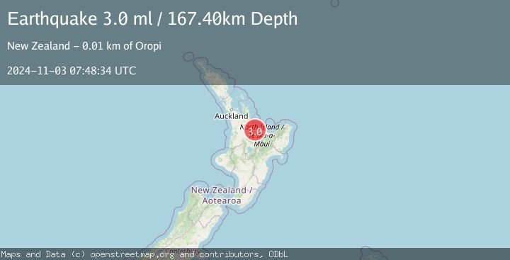 Map of NORTH ISLAND OF NEW ZEALAND