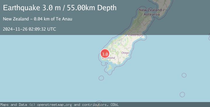 Map of SOUTH ISLAND OF NEW ZEALAND