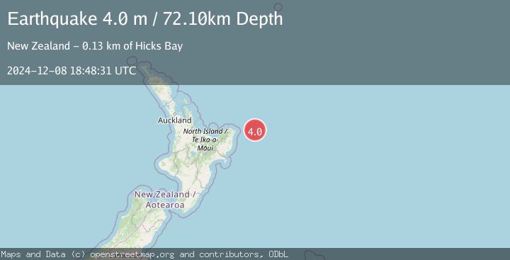 Map of OFF E. COAST OF N. ISLAND, N.Z.