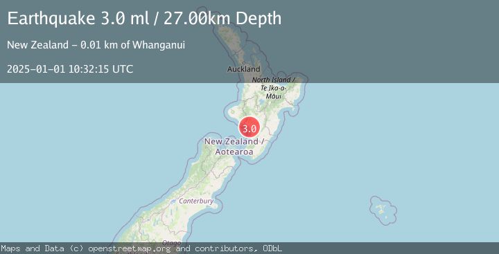 Map of NORTH ISLAND OF NEW ZEALAND
