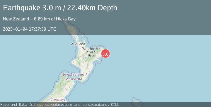 Map of OFF E. COAST OF N. ISLAND, N.Z.