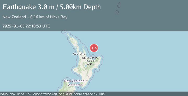 Map of OFF E. COAST OF N. ISLAND, N.Z.