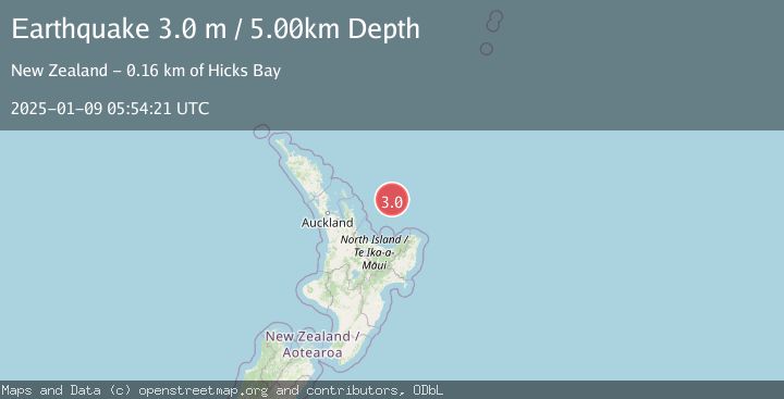 Map of OFF E. COAST OF N. ISLAND, N.Z.