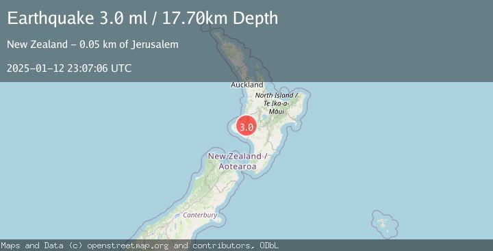 Map of NORTH ISLAND OF NEW ZEALAND