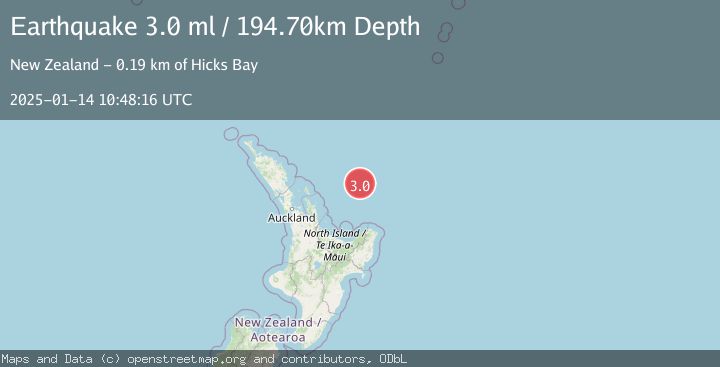 Map of OFF E. COAST OF N. ISLAND, N.Z.