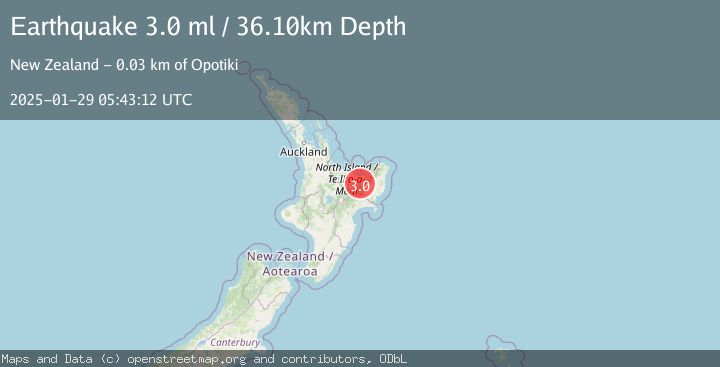 Map of NORTH ISLAND OF NEW ZEALAND
