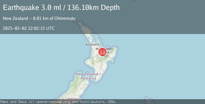 Map of NORTH ISLAND OF NEW ZEALAND