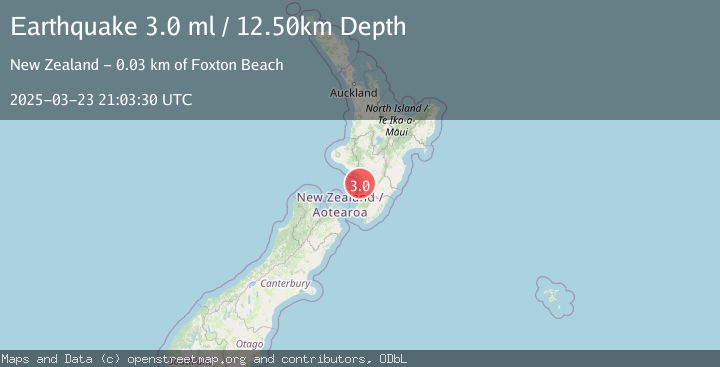 Map of NORTH ISLAND OF NEW ZEALAND