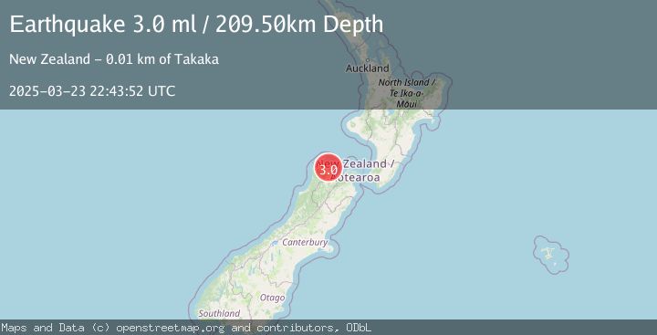 Map of OFF W. COAST OF S. ISLAND, N.Z.